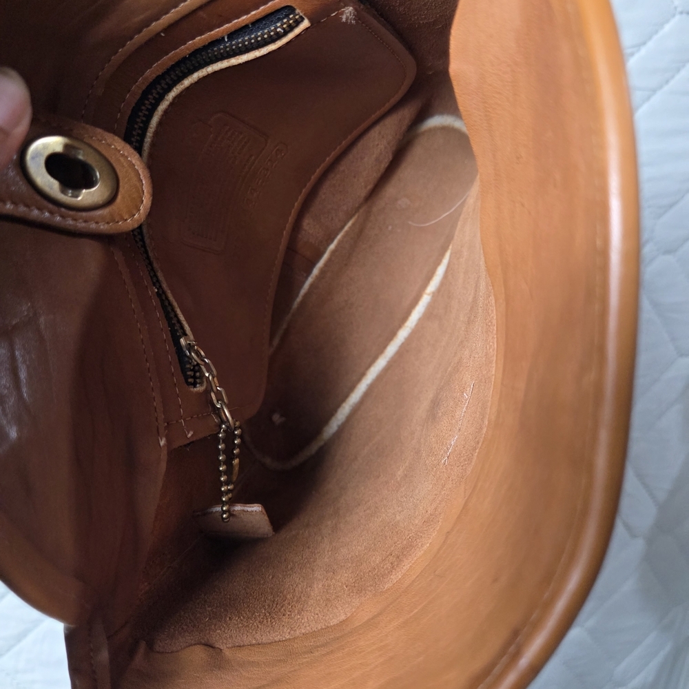 Vintage Coach Nottingham 9948 Binocular Bag Crossbody British Tan Brown USA - Picture 4 of 12